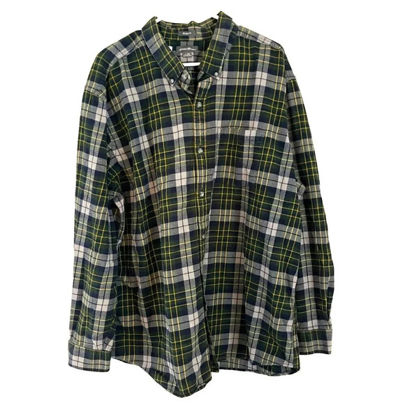 Eddie Bauer Mens Multicolor Flannel Plaid Shirt Button Down 2XL Relaxed Fit - Picture 1 of 7